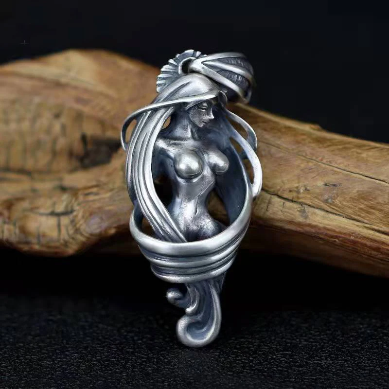 

Новый Кулон в стиле ретро с изображением коронации телесной девушки, модный темперамент, яркий подарок для влюбленных, красивый одиночный к...