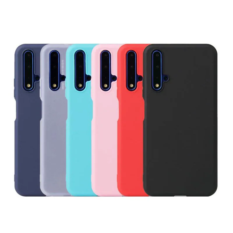 

Huawei Nova 5T Matte Case Huawei Nova 5T Phone Case Huawei Honor 20 shockproof Candy Color Design TPU Silicone Soft Cases