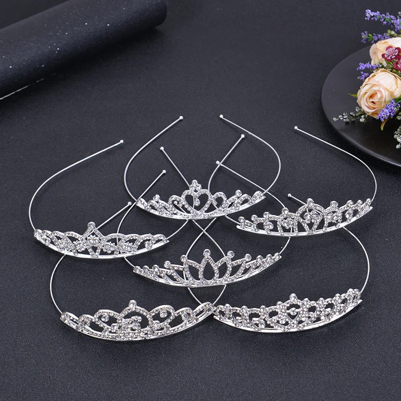 

Princess Crystal Tiaras and Crowns Headband Kid Girls Love Bridal Prom Crown Wedding Party Accessiories Hair Jewelry 2023 New