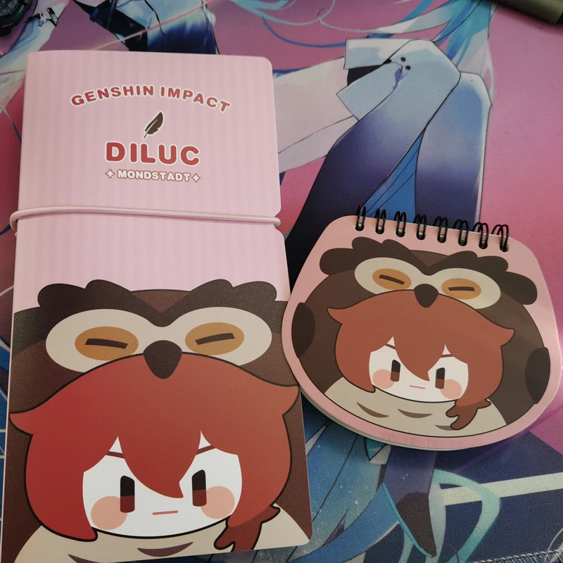 

Official Genshin Impact Diluc Stationery Cash Envelope Binder Eco-Friendly Notebook Useful Receipt Coupon Cash Envelope Binder