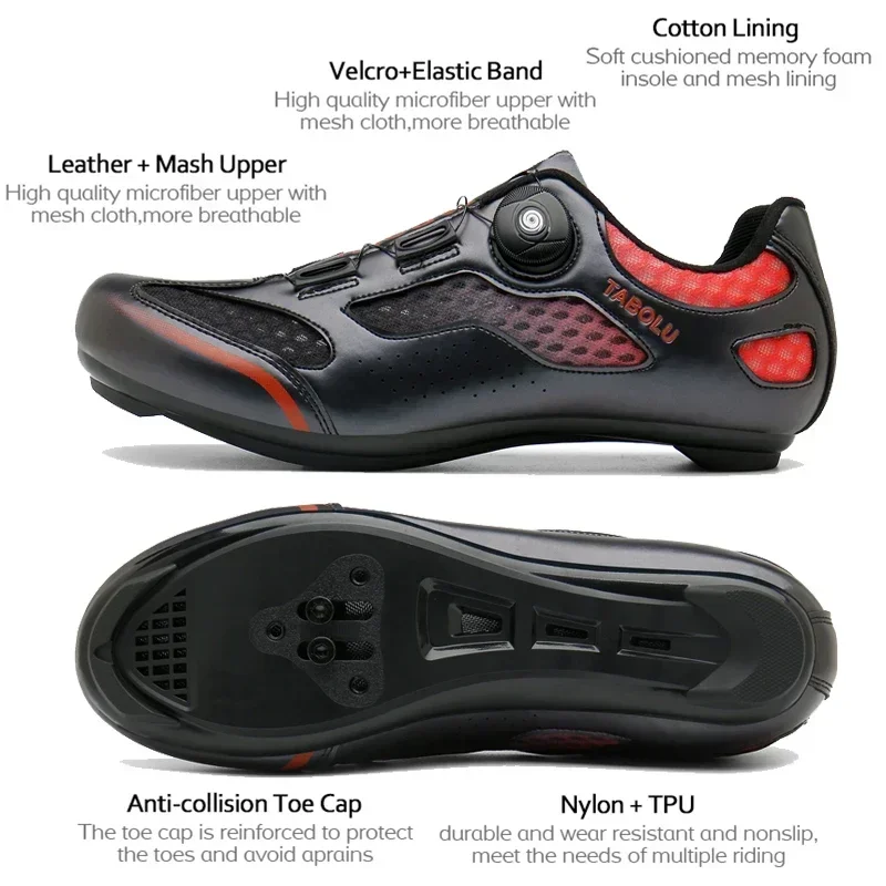 2025 Men's Cycling Shoes Mtb Bike Sneakers Non-slip Mountain Cleat Biking Ultralight Speed Bicycle Spd Road Footwear