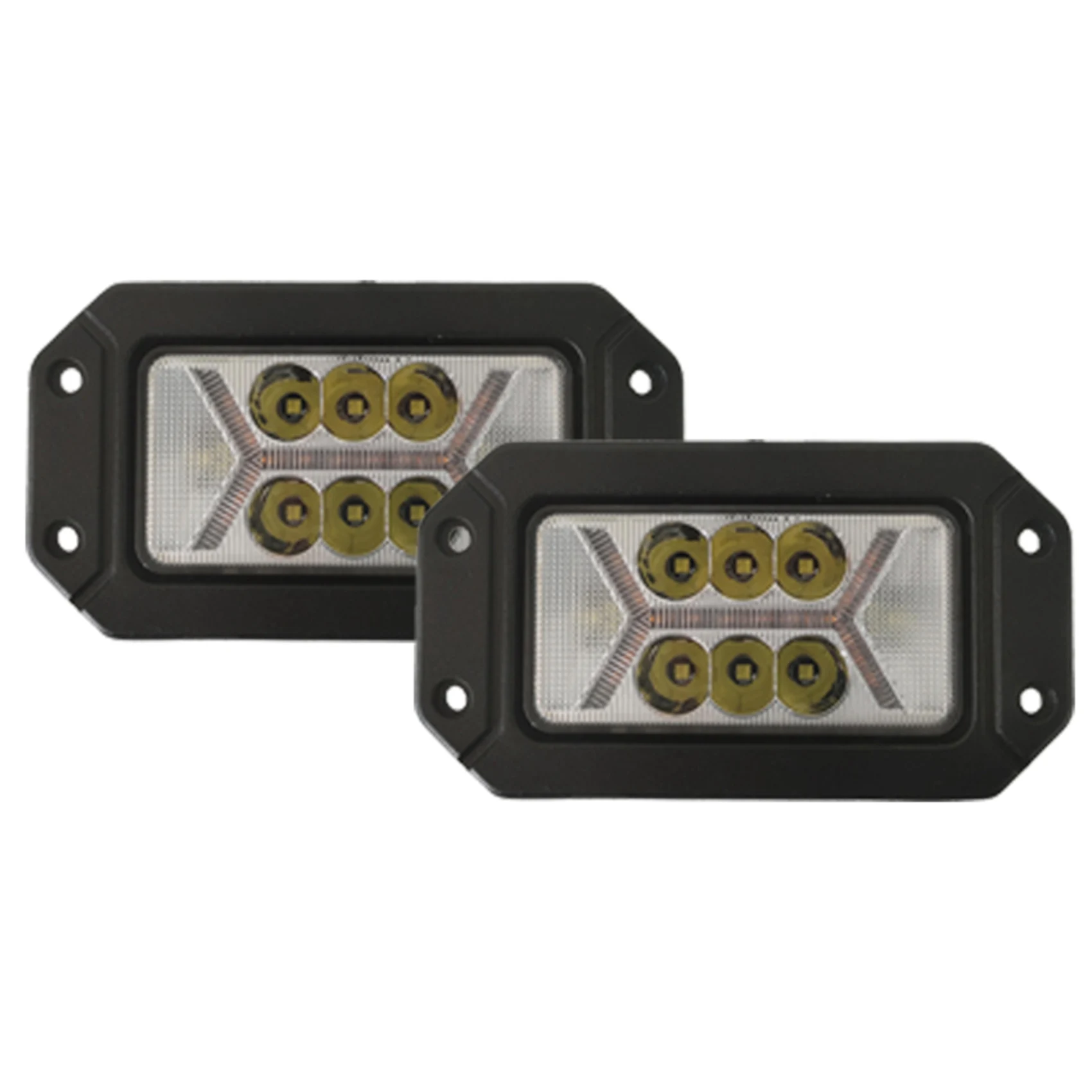 

40W LED Off-Road Work Light Rectangular X Fog Light White Light for Car Truck ATV Trailer