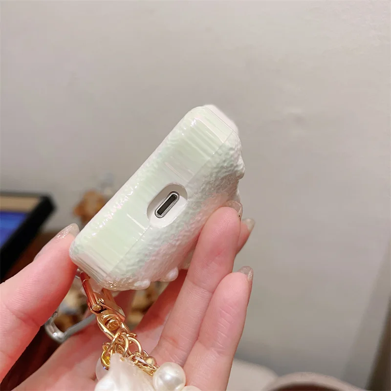 Фото Чехол Creative Pro 2 для Airpods 4 2024, блестящий чехол в виде морской звезды для Airpods 3, чехол Pro 2, декор для наушников Apple, подвеска Funda №5