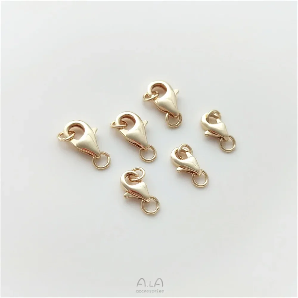 14-каратное золотое кольцо с застежкой-лобстером имитация серебра пружинная