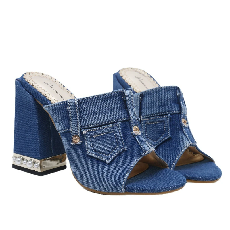 

Women's Luxury Sandals Woman Summer 2022 Thick Sole High Heels Fashion Platform Shoes Woman's Slippers Shoe Sandal Ladies Chunky