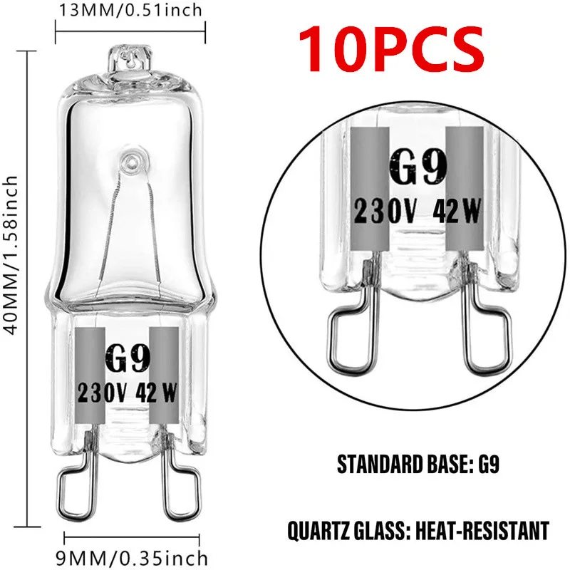 10 шт. G9 220 В 20 Вт 25 40 фотолампа лампочка капсула вставленные бусины Кристалл