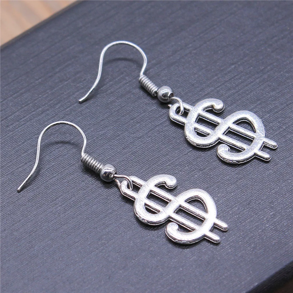 

Женские винтажные серьги-подвески в виде Знака Доллара