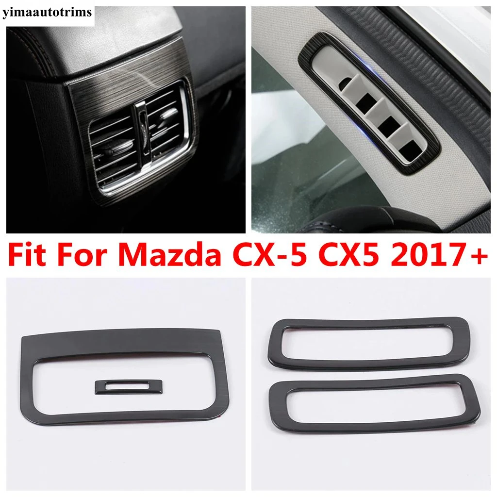 

Car Rear Console Air Conditioning Vent Outlet Frame / Pillar A AC Cover Trim For Mazda CX-5 CX5 2017 - 2023 Interior Accessories