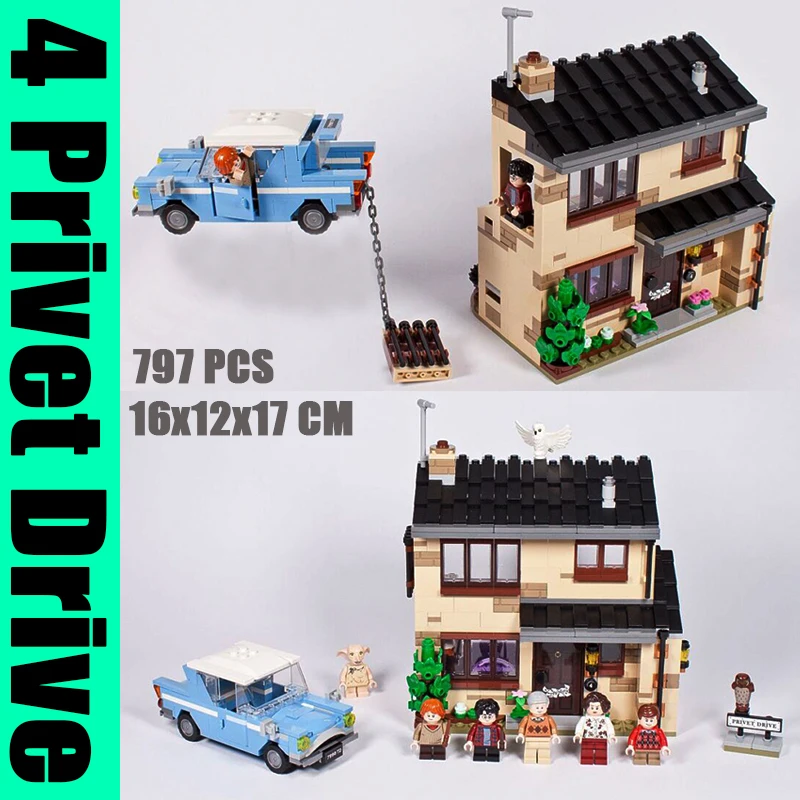 

NEW Movie Series Street View 4 Privet Drive Building Blocks Magic Castle House Compatible 75968 Bricks Toys For Children Gift