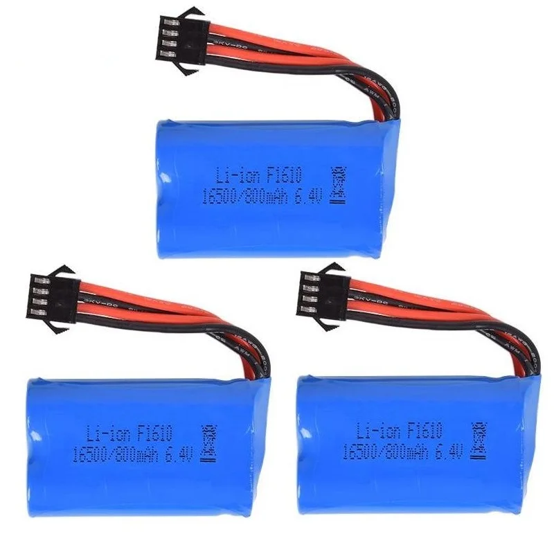 Литий-ионный аккумулятор 6 4 В 800 мА/ч 16500 SM-4P для Wltoys 18628 18629 18428 18429 1/18 RC Car Truck |