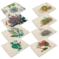 simple plants pattern table mat kitchen decoration placemat table napkin for wedding dining accessories table mat