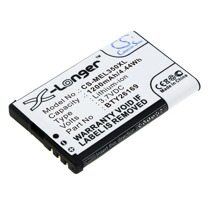 

CS 1200mAh/4.44Wh battery for Elson EL350, EL350 Dual BTY26169, BTY26169MBISTEL/STD