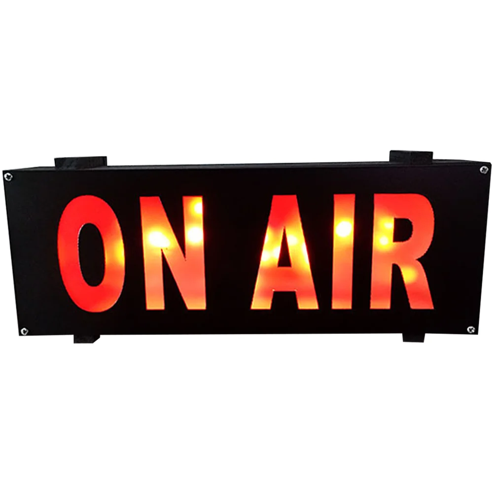 Desk Top Decor Recording Light Table LED Sign Studio Working Warning Air Desktop Wooden Office