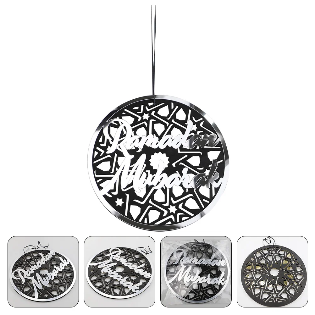 

Украшение Eid Mubarak, деревянное подвесное украшение, украшение для вечевечерние Eid