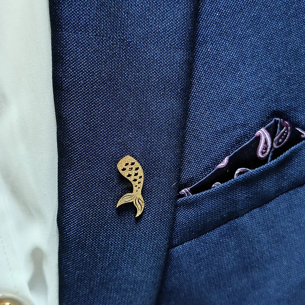 Брошь &quotРусалочка&quot из нержавеющей стали