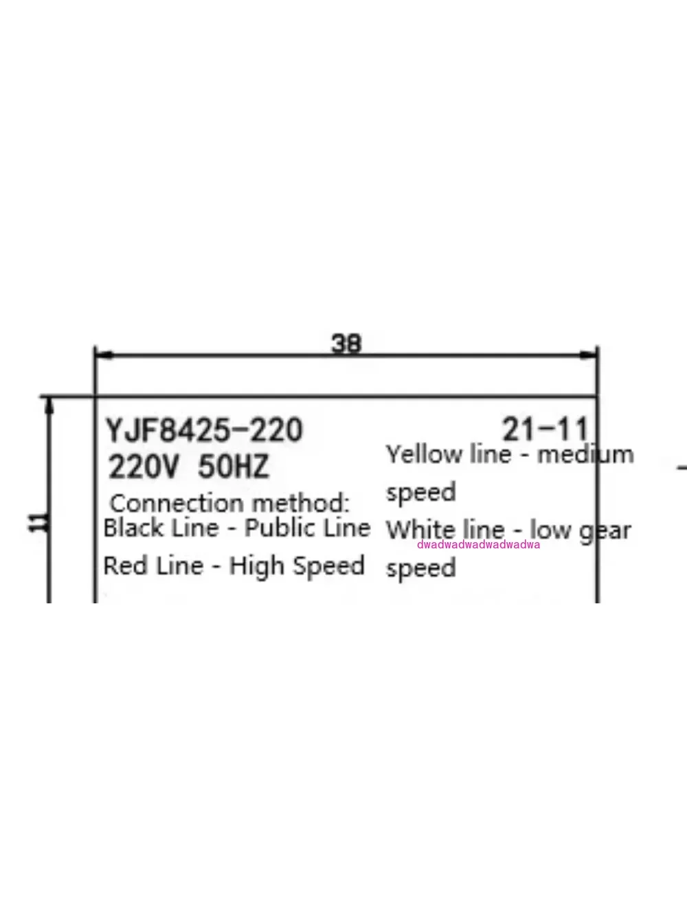 YJF6825 220 В 50 Гц F CCW вытяжка полюсная двигатель вентилятора замена двигателя духовки