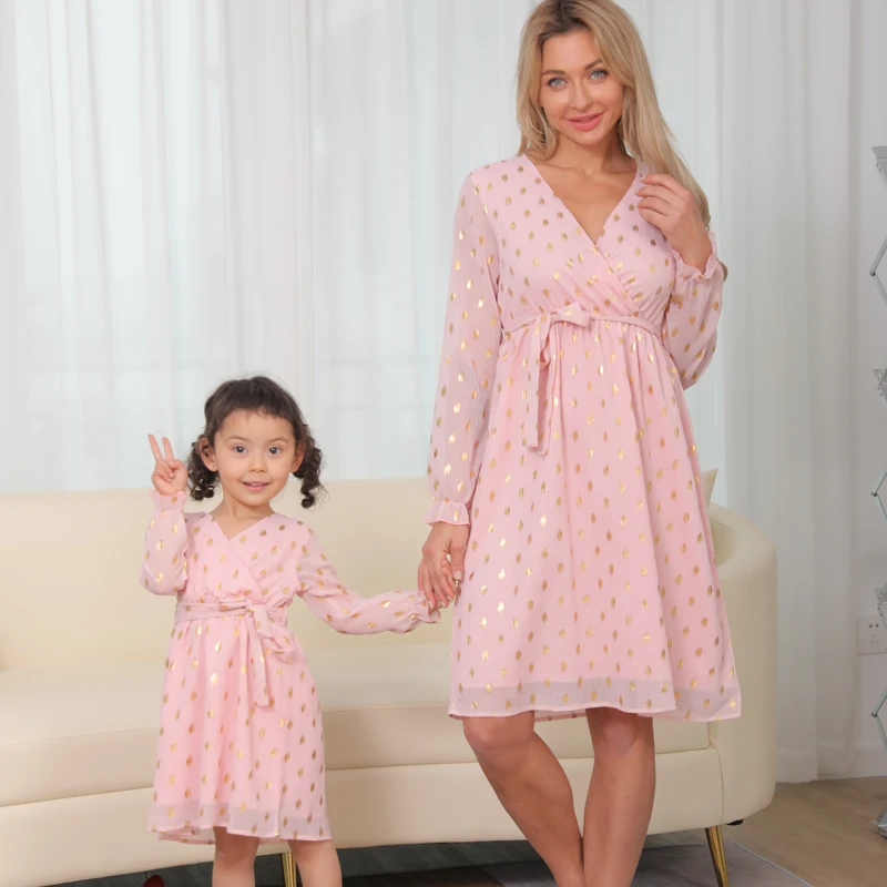 

Summer Mother Daughter Matching Clothes Kids Dresses Girls Fashion Mommy and Me Pajamas Mommy and Me Dresses Woman Dress