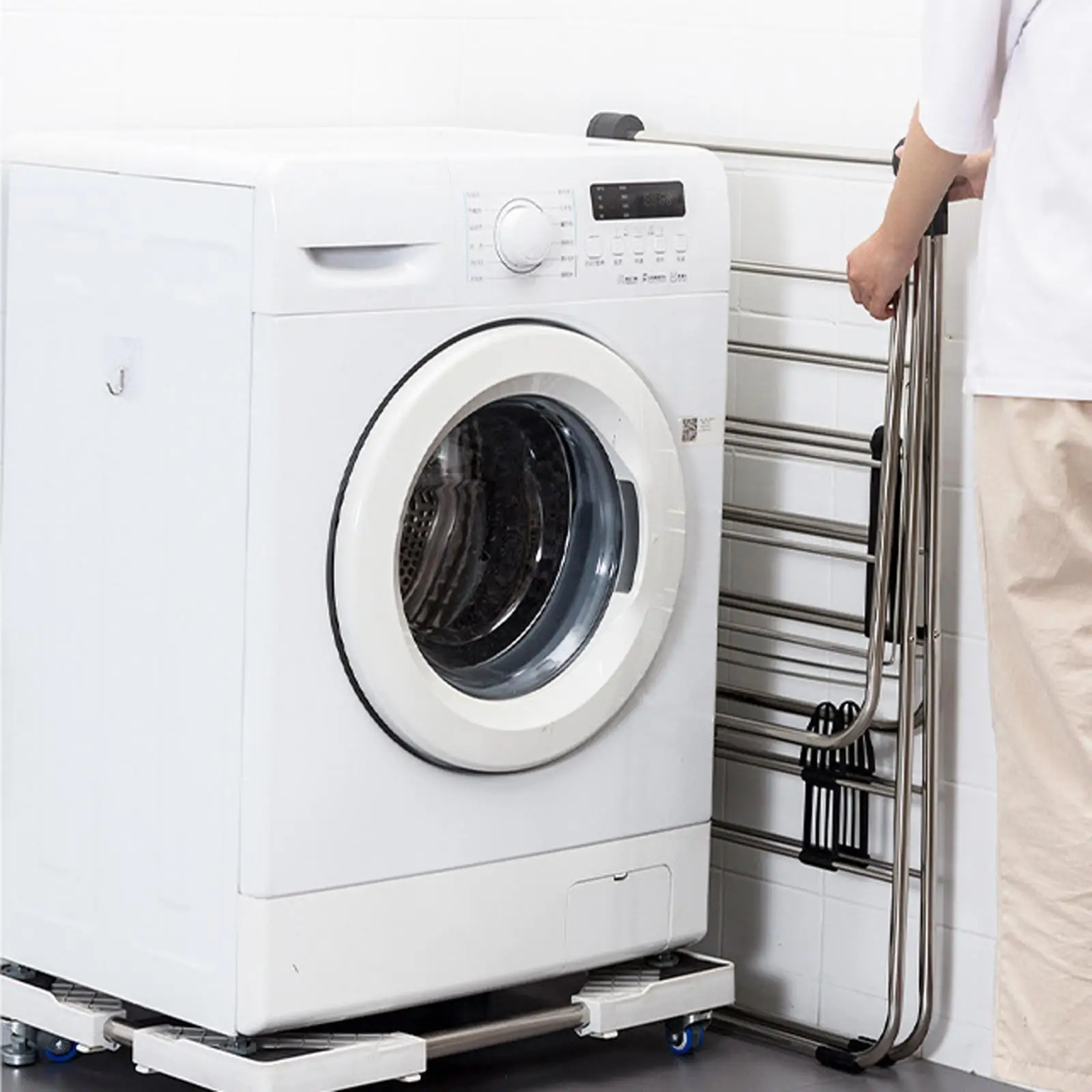 Складная металлическая сушилка для одежды отдельно стоящая универсальная