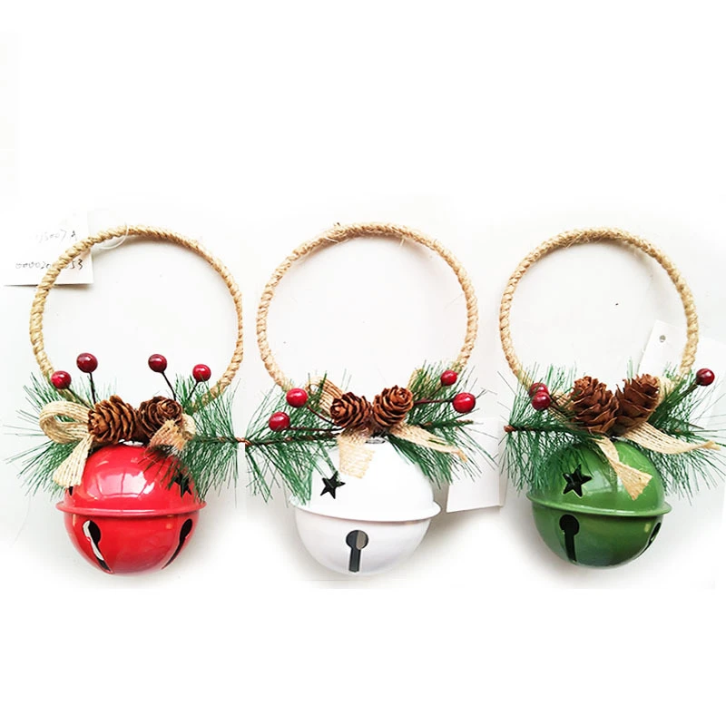 

New Christmas Bell Pendant Ornaments Metal Horn Christmas Creativity Decoration Pendant Jewelry Accessories Jingle Witch Bells