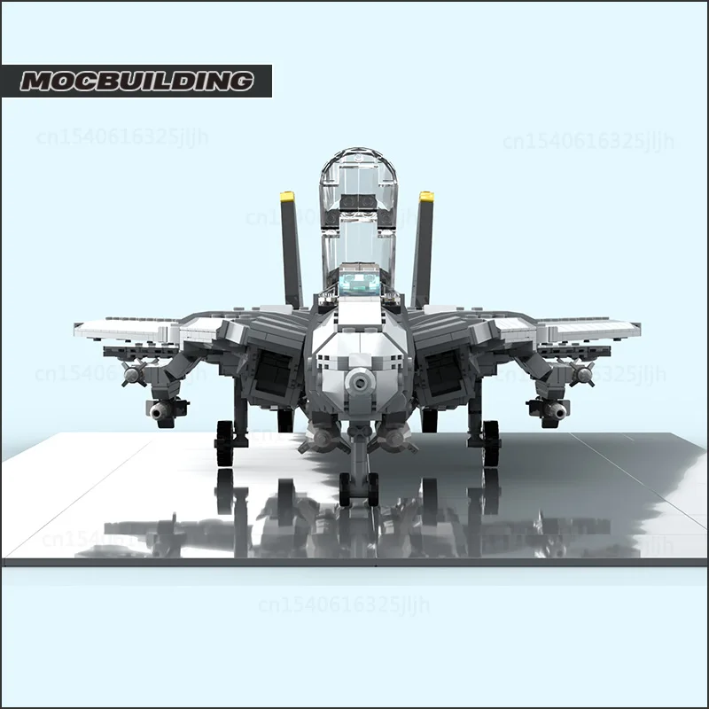 Фото Строительные блоки MOC F 14D Super Tomcat, модель DIY, сборка, технология, кирпичи, самолет, развивающие детские игрушки, подарки для детей №3