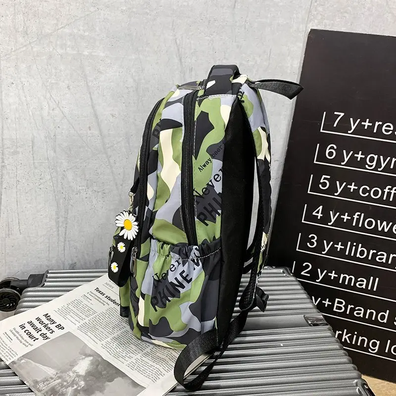 Fashion Printing Men Mochila Black Laptop Backpack Girls Nylon Bagpack High Capacity Teenage Student SchoolbagWomen Travel Bag