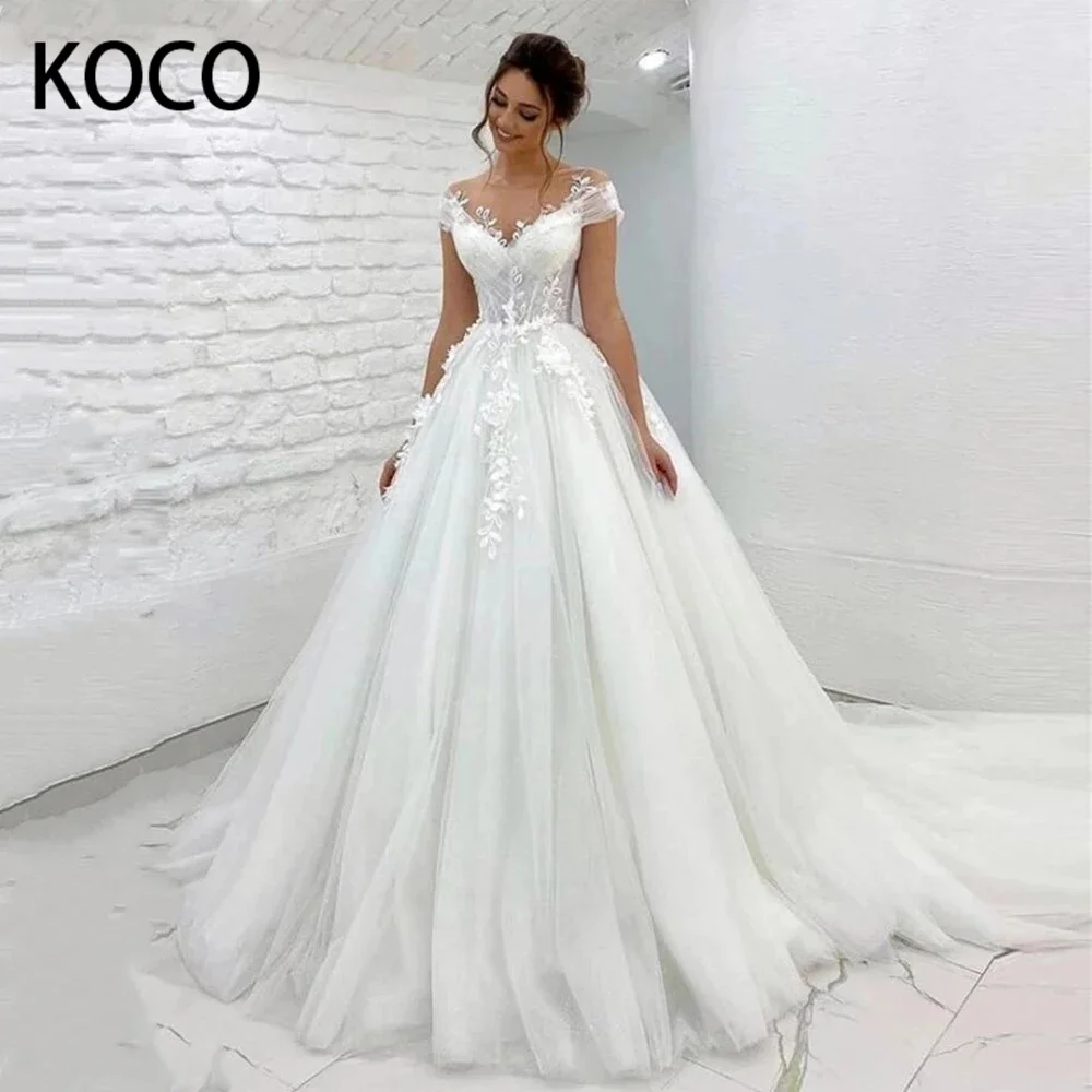 

MACDUGAL Wedding Dress 2023 Princess Off Shoulder Sweetheart Bridal Ball Gown Luxury Appliques Vestido De Novia Civil for Women