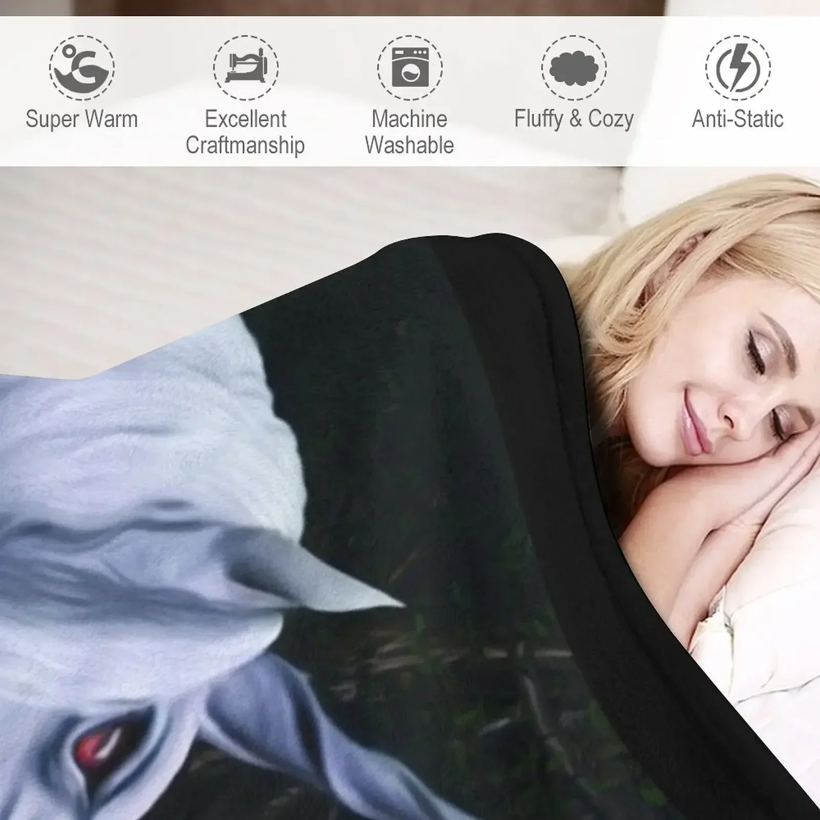 Angry Unicorns - B99 Плед для дивана Покрывала забавный подарок Одеяла