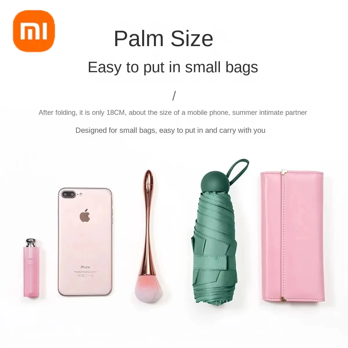 Мини-складной зонт портативный солнцезащитный от солнца дождя черная резиновая