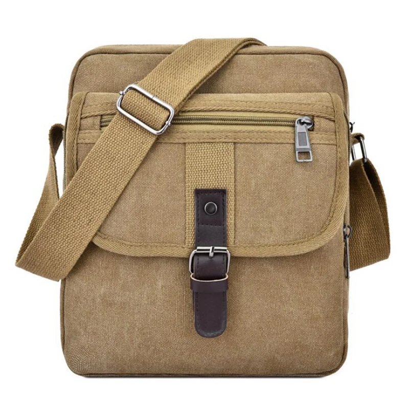 

Canvas Messenger Bag Small Crossbody Bag Casual Travel Working Tools Bag Shoulder Bag Hold Phone Handset Anti Theft