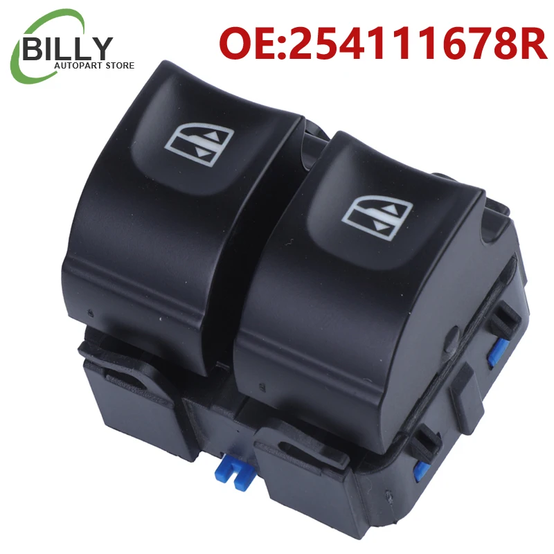 

YAOPEI 254111678R 10131590 Electric Power Window Master Switch Lifter Button for Renault