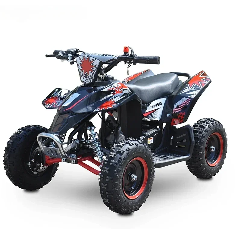 Фото ATV 49Cc 2WD Quad Bike с воздушным охлаждением и 2-тактным 4-колесным внедорожным багги с цепным приводом, автоматический электрический запуск для детей №1