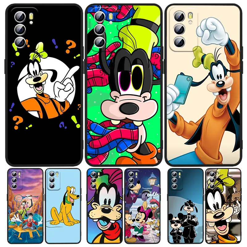 

Disney Goofy Dog Phone Case For OPPO A5 A9 A12 A1K AX7 A72 A52 A31 A53 A53S A73 A93 A94 A74 A16 Black Funda Cover Soft Back Capa