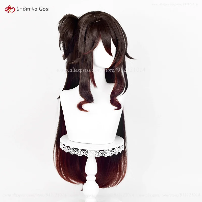 Fugue Tingyun Косплей Парик 83 см Длинный Коричневый Смешанный Аниме Парики Хвост