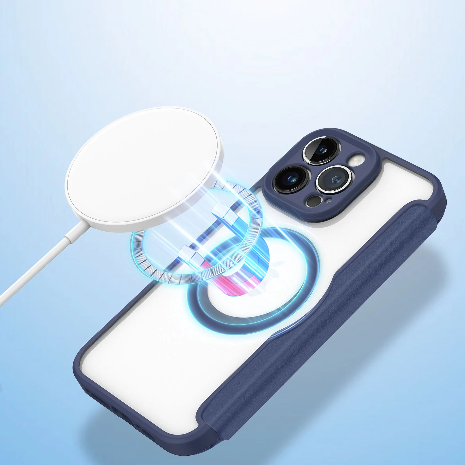 Фото Магнитный чехол MagSafe для Apple iPhone 14 Pro Max, чехол для телефона 14 Plus X, модный кожаный чехол из ТПУ и ПК с защитой от падения №4