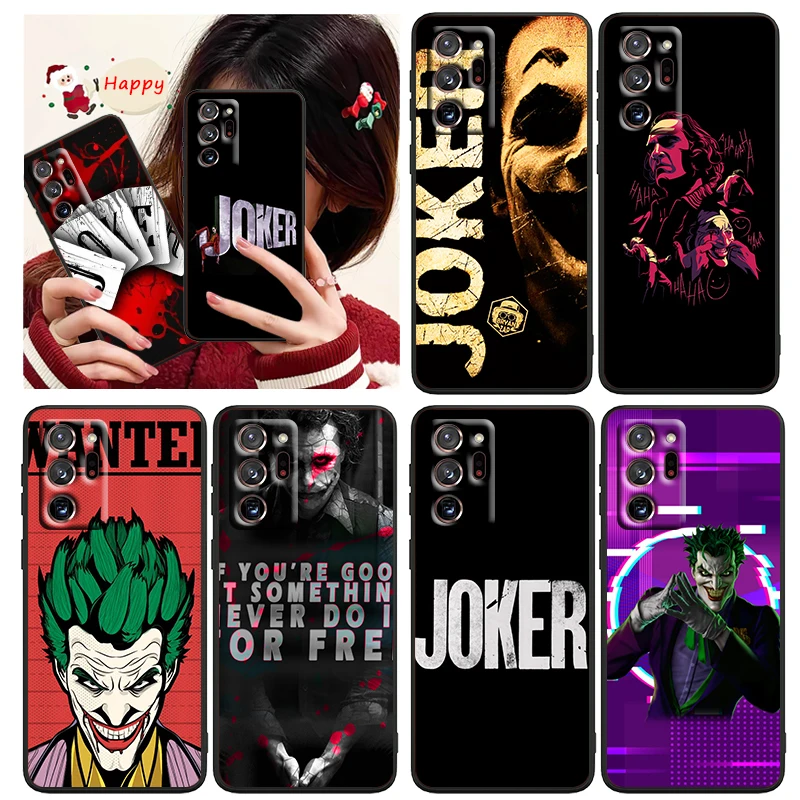 

Cool Movie Joker Art Phone Case Black For Samsung A73 A70 A20 A10 A8 A03 Note 20 10 9 Ultra Lite Plus F23 M52 M21 j7 j6