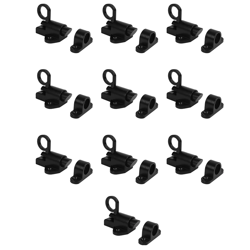 

ABGZ-10X Aluminum Alloy Security Automatic Window Gate Lock Spring Bounce Door Bolt Latch, Black