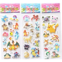 612pcs pokemon paster pikachu childrens cartoon sticker customizable 3d puffy bubble stickers kawaii toys vinyl anime
