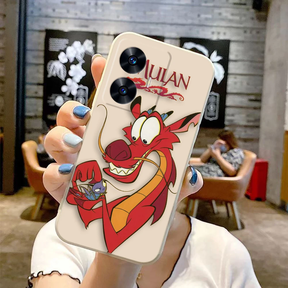 Чехол для телефона Disney Dragon Mulan Mushu Realme C65 C63 C53 C35 C55 C33 C30 C21Y C20 C12 C11 GT 2 XT NARAO 20 30 50 Case Funda