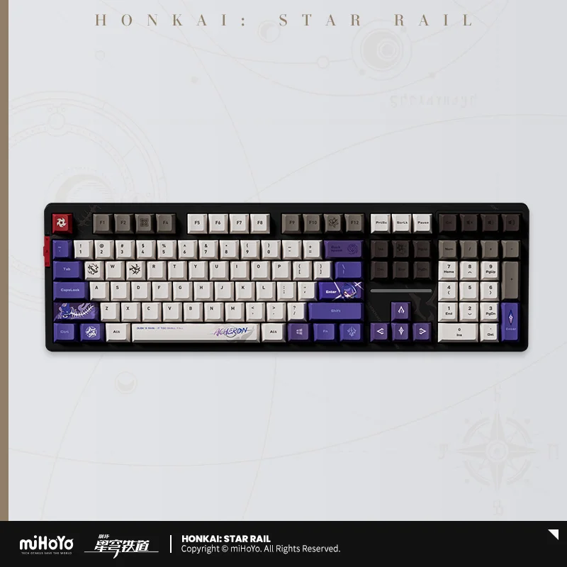 miHoYo Acheron Mechanical Keyboard Anime Honkai: Star Rail Custom Tri-Mode Wireless Bluetooth 5.0 Rgb For Gamer
