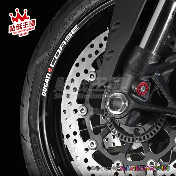 4 полоски для Multistrada Monster Hypermotard Panigale V4 V2 Diavel Streetfigher SP наклейки на обод колес