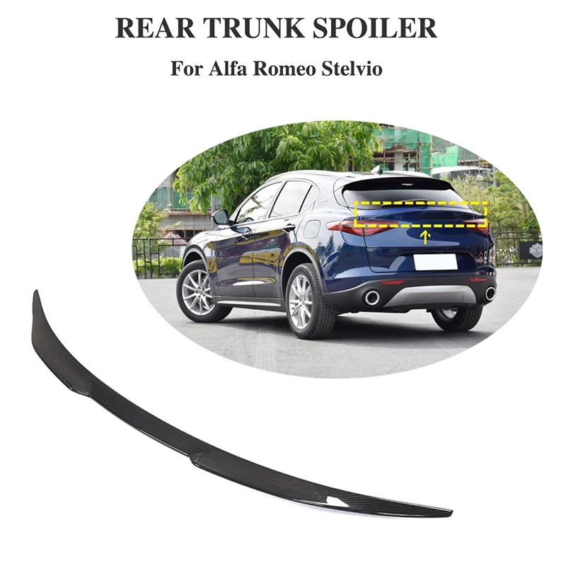 

Автомобильная фотокопия для Alfa Romeo Stelvio 2017-2021, задний спойлер для багажника из углеродного волокна