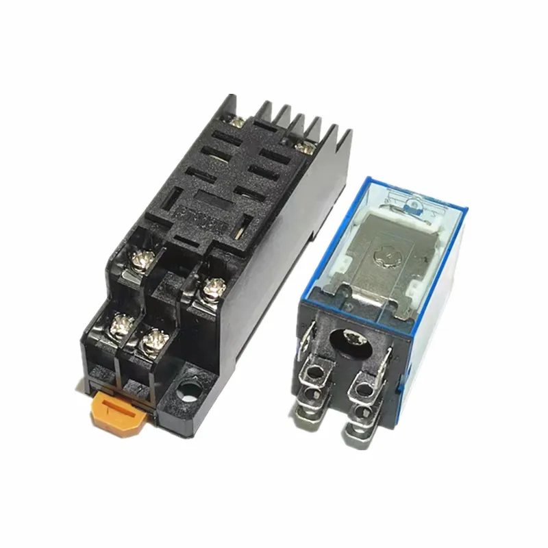 LY2NJ HH62P HHC68A-2Z DPDT Miniature Coil Generalelectromagnetic Intermediate Relay Switch with Socket Base AC 220V DC 12V 24V