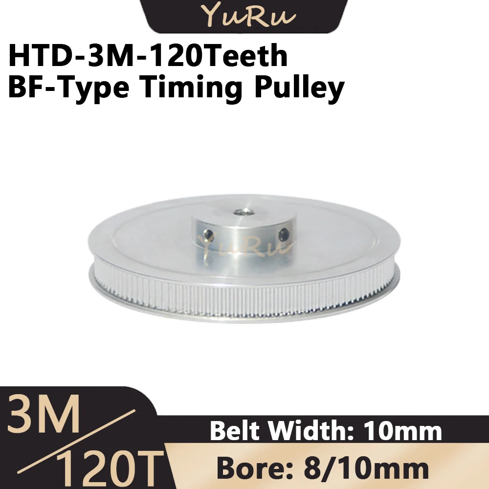 

HTD3M 120teeth Timing Pulley 3M BF Belt Width 10mm Bore 8 10mm 120T 3M Synchronous wheel 120 Teeth Pitch 3mm Belt Pulley