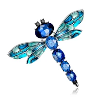 tulx fashion crystal vintage dragonfly brooch large insect brooches for women pins wedding jewelry accessories