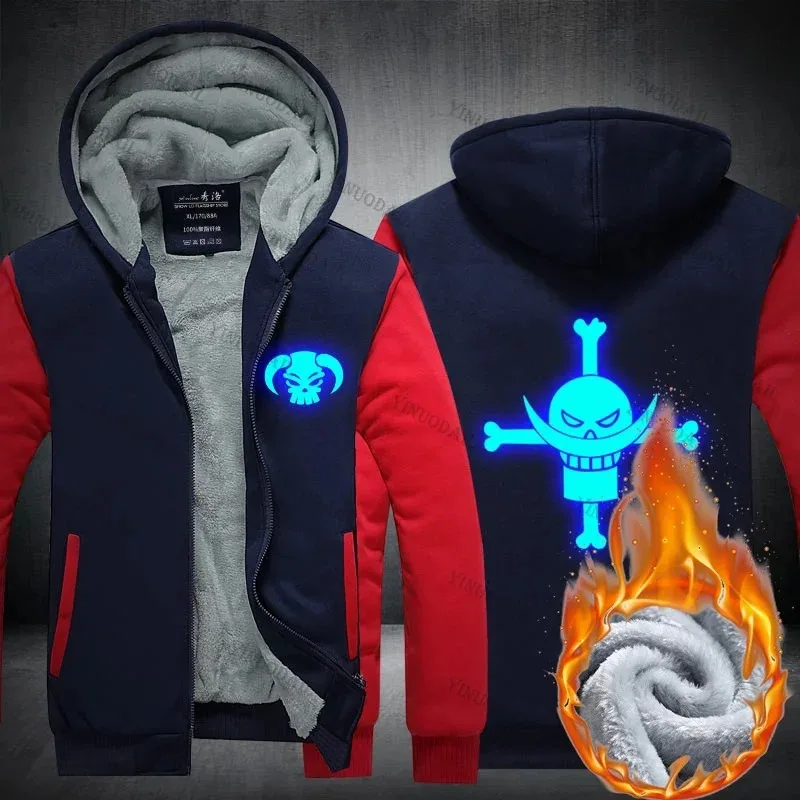 Эдвард Ньюгейт Ace Law One P толстая толстовка с капюшоном светящаяся Зоро аниме