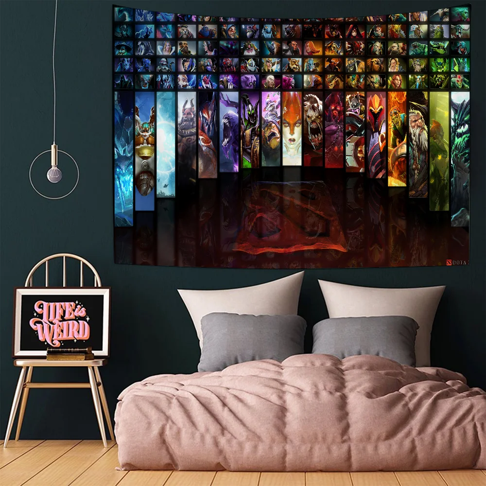 Dota 2 Printed Large Wall Tapestry Hanging Tarot Hippie Rugs Dorm Art Home Decor
