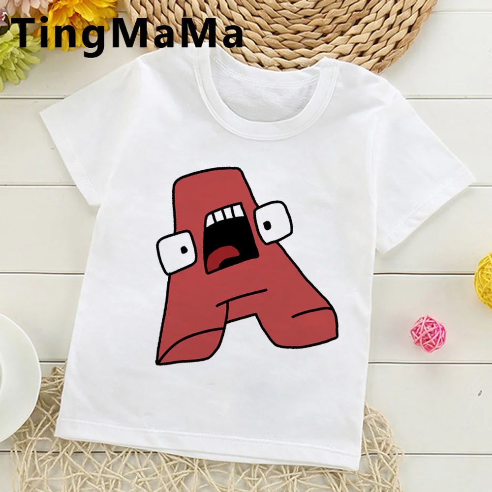 

Футболка женская в японском стиле, с принтом алфавита