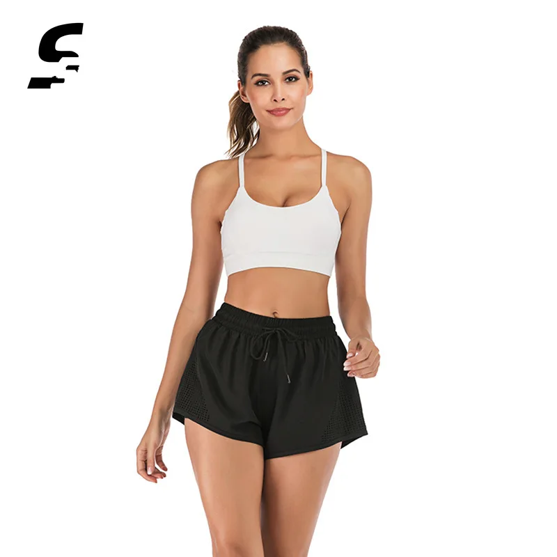 Yoga Women Running Shorts Elastic Waist Running Workout Yoga Summer Spandex Shorts Gym Fitness for Women Sportswear with Pockets