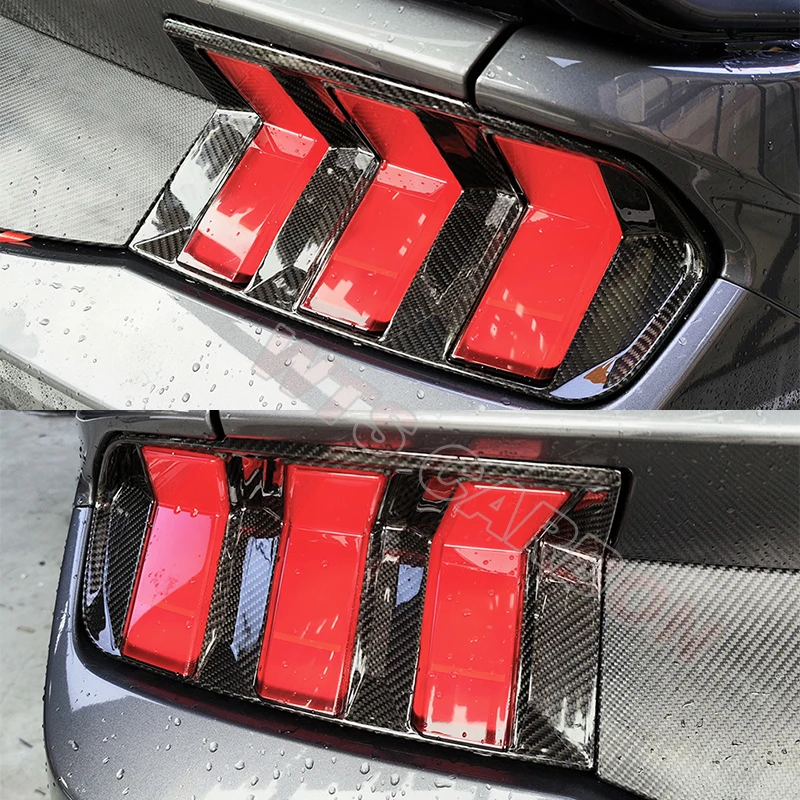 Задняя крышка из настоящего углеродного волокна для Ford Mustang 2024up задняя фара Bazel