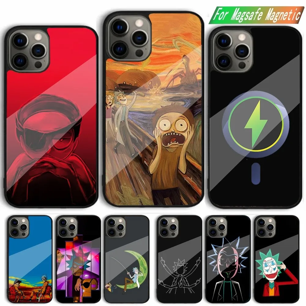 Забавный чехол для телефона аниме M-Mordy iPhone 15 14 13 12 11 Plus Pro Max Mini Magsafe магнитная